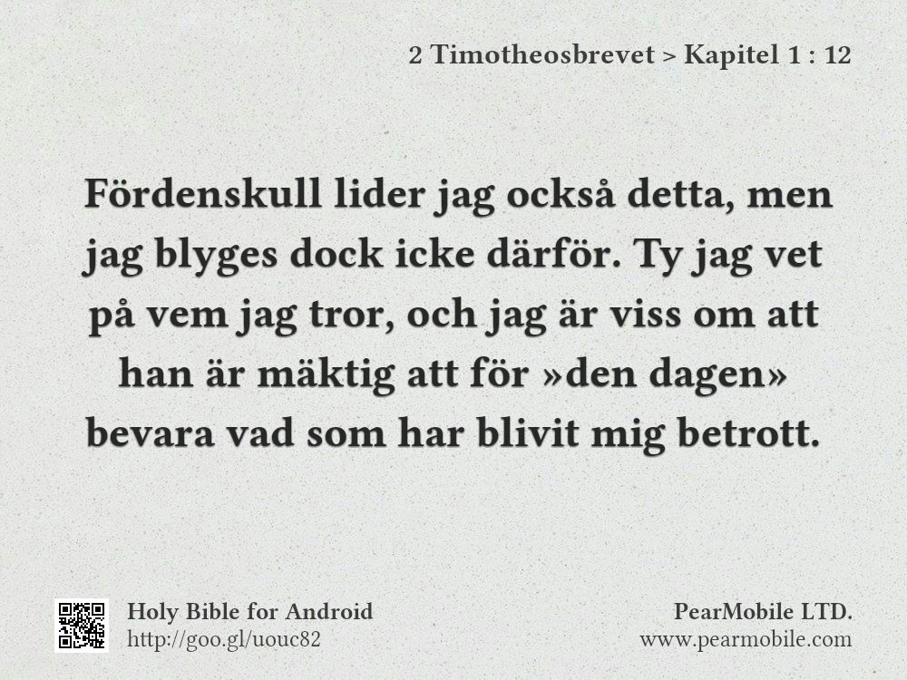 2 Timotheosbrevet, Kapitel 1:12